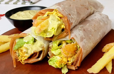 Wrap with Shredded Chicken