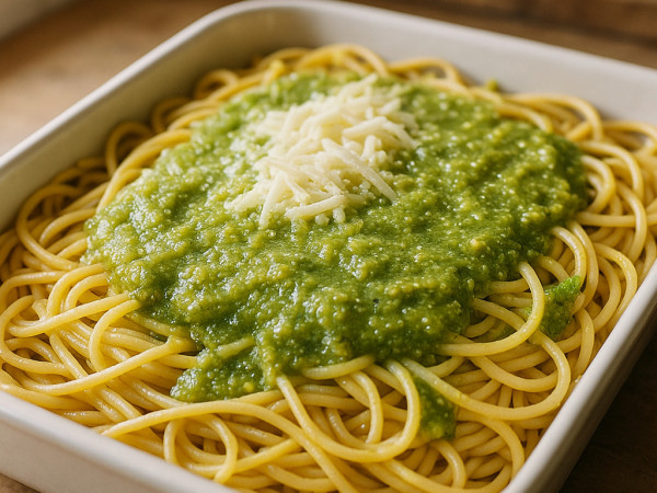 Spaghetti with Mexican Green Sauce step 5