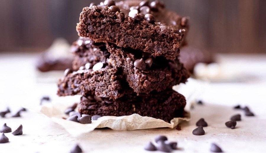 Vegan Dark Chocolate Brownies Without Gluten