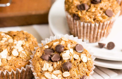 Banana-Flavored Spelt Muffins