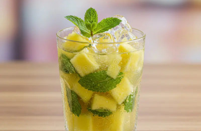 Refreshing Mango Mint Drink