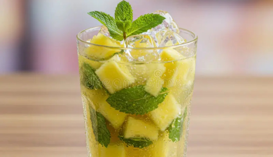 Refreshing Mango Mint Drink