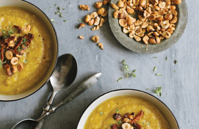 Creamy Blue Hubbard Squash Soup