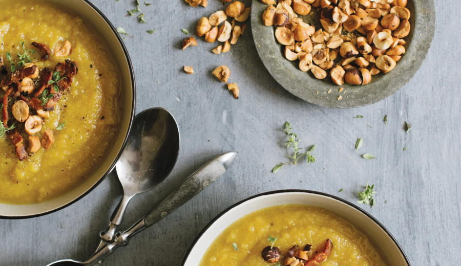 Creamy Blue Hubbard Squash Soup