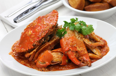 Singaporean Spicy Crab Dish