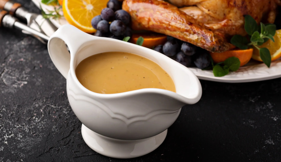 Easy Make-Ahead Turkey Gravy Featuring Porcini Mushrooms and Marsala