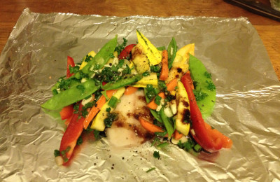 Oven-Baked Tilapia with Veggies Wrapped in Foil