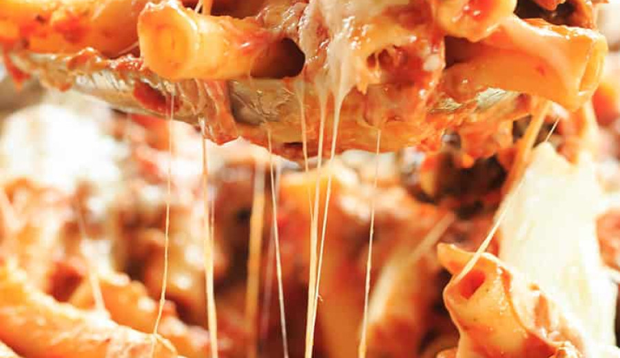 Baked Ziti with Italian Sausage and Three Cheeses