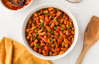 Easy Vegetarian Baked Beans from Canned Beans