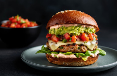 Turkey Burger with a Mexican Twist
