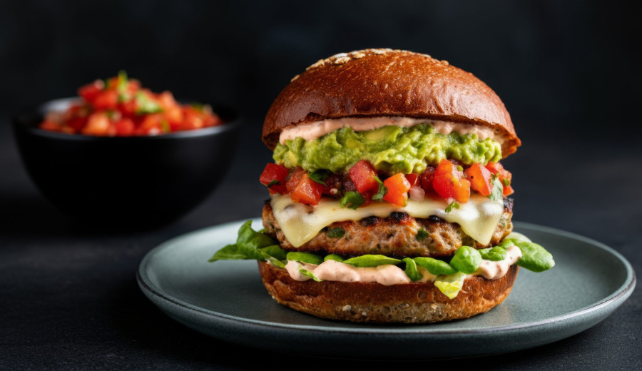 Turkey Burger with a Mexican Twist