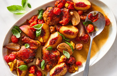 Ginger-Peach Marinated Grilled Chicken