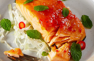 Fiery Salmon with Hot Peppers