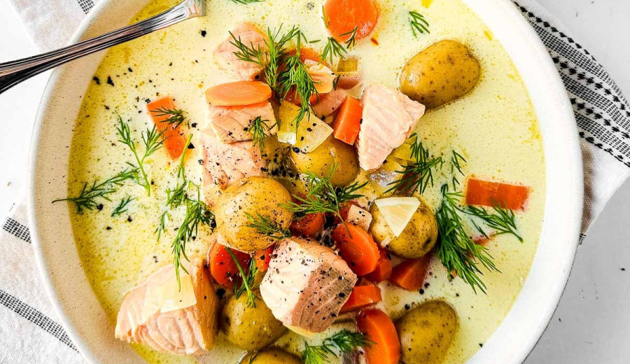 Sweet and Zesty Salmon Soup