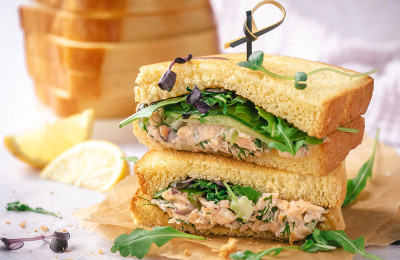 Salmon Salad in a Sandwich