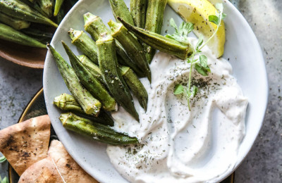 Grilled Okra with a Zesty Lemon Twist