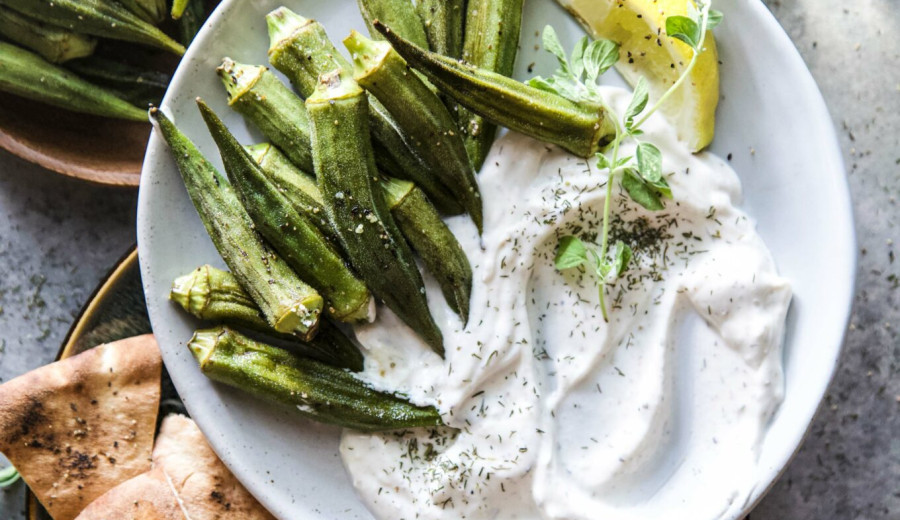 Grilled Okra with a Zesty Lemon Twist