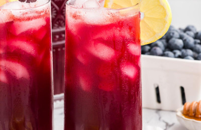Blueberry Lemonade Sweetened with Stevia