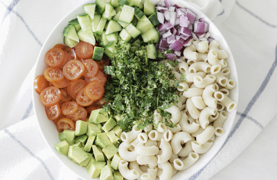 Avocado and Cucumber Pasta Mix