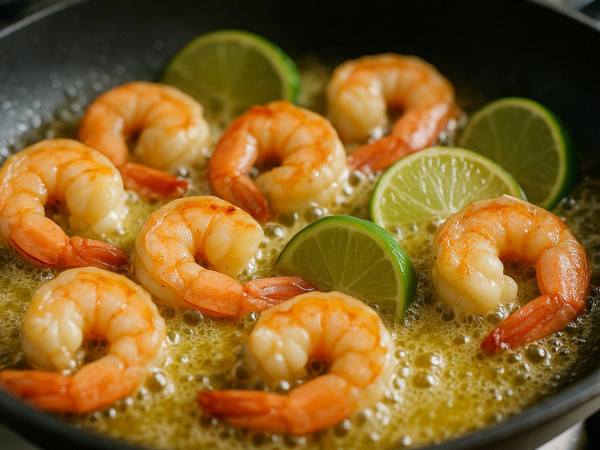 Shrimp Sautéed in Lime Butter step 2