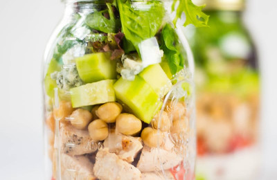 Oven-Roasted Chicken Salad in a Mason Jar