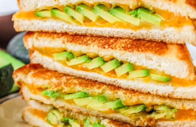 Grilled Cheese with Creamy Jack and Fruit-Glazed Avocado