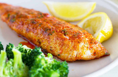 Almond-Parmesan Crusted Tilapia Fillets