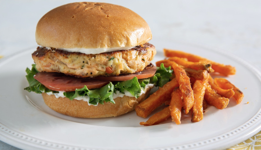 Lemon-Infused Salmon Burger Delight