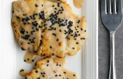 Broiled Cod with a Sesame Topping