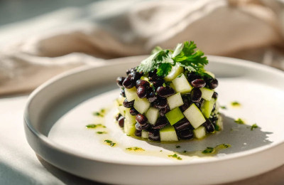 Granny Smith Apple and Black Bean Salad