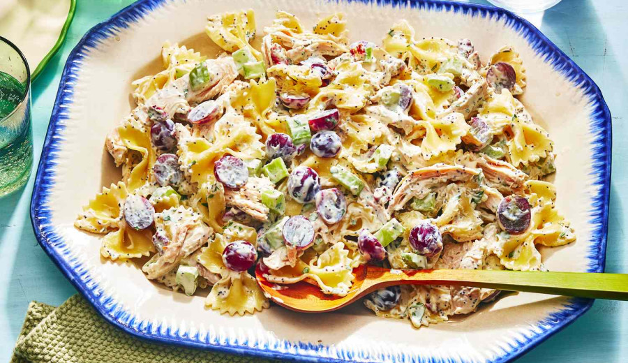 Lemon and Poppy Seed Chicken Pasta Salad