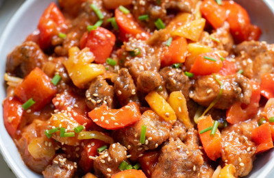 Stir-Fried Pork with Orange and Pineapple