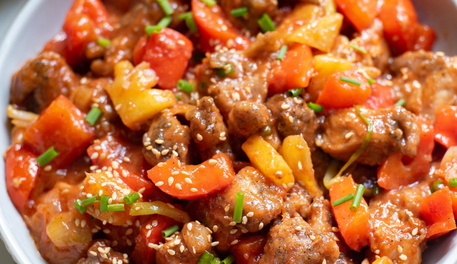 Stir-Fried Pork with Orange and Pineapple