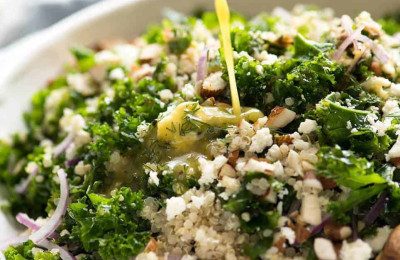 Quinoa and Kale Bud Salad