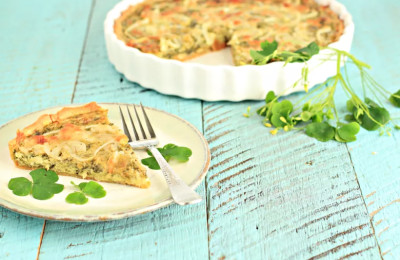Wood Sorrel and Onion Tart Delight