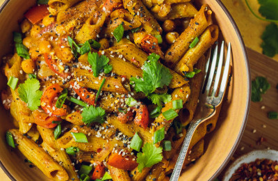 Coconut Curry Pasta and Veggies Made in One Pot