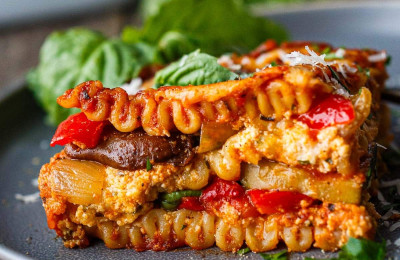 Kale and Roasted Vegetable Lasagna