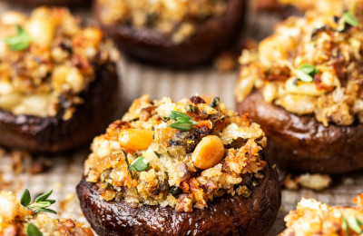 Plant-Based Stuffed Mushrooms