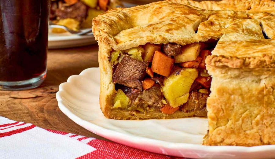 Savory Meat Pie with a Hot Water Crust