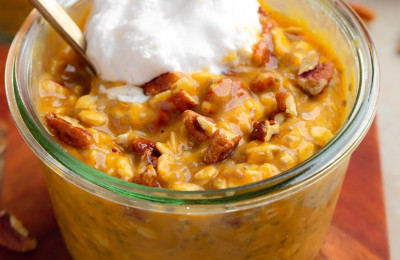 Slow Cooker Vegan Pumpkin Overnight Oats