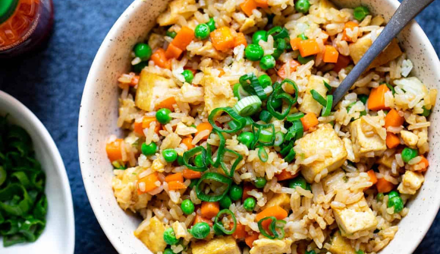 Tasty Vegan Stir-Fried Rice
