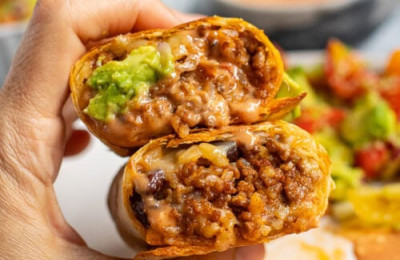 Broccoli and Cheddar Beef Burritos
