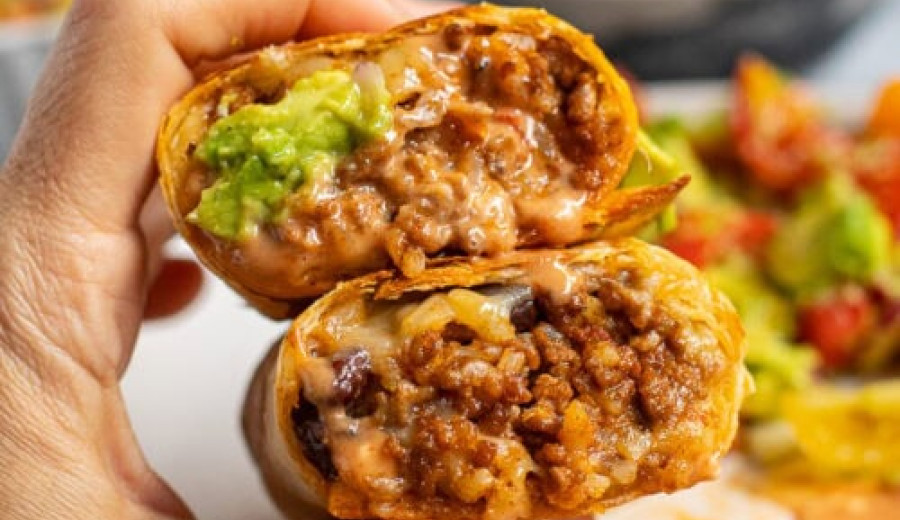 Broccoli and Cheddar Beef Burritos
