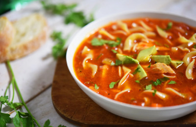 Chicken Soup with Sriracha Kick