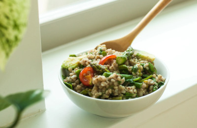 Gluten-Free Salad with Buckwheat, Asparagus, and Pesto