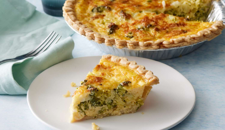 Quiche with a Carrot-Based Broccoli Crust