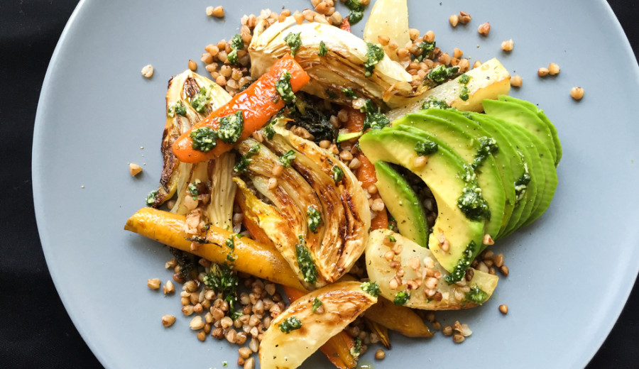Avocado Salad with Buckwheat, Gluten-Free