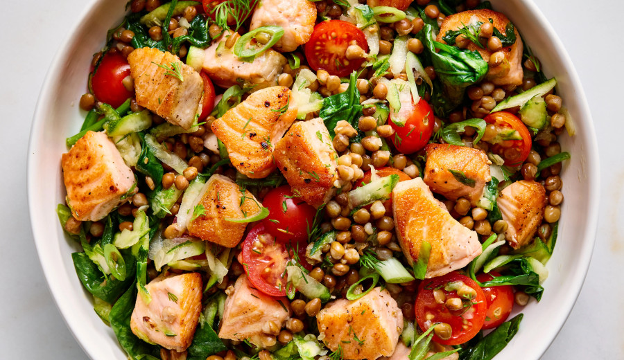 Salmon and Lentil Salad Delight