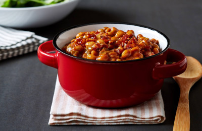 Loaded Baked Beans and Crispy Bacon