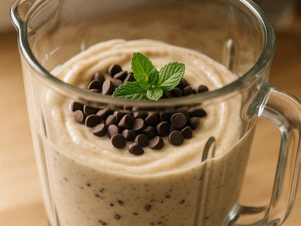Vegan Nice Cream with Chocolate Chips and Mint step 1